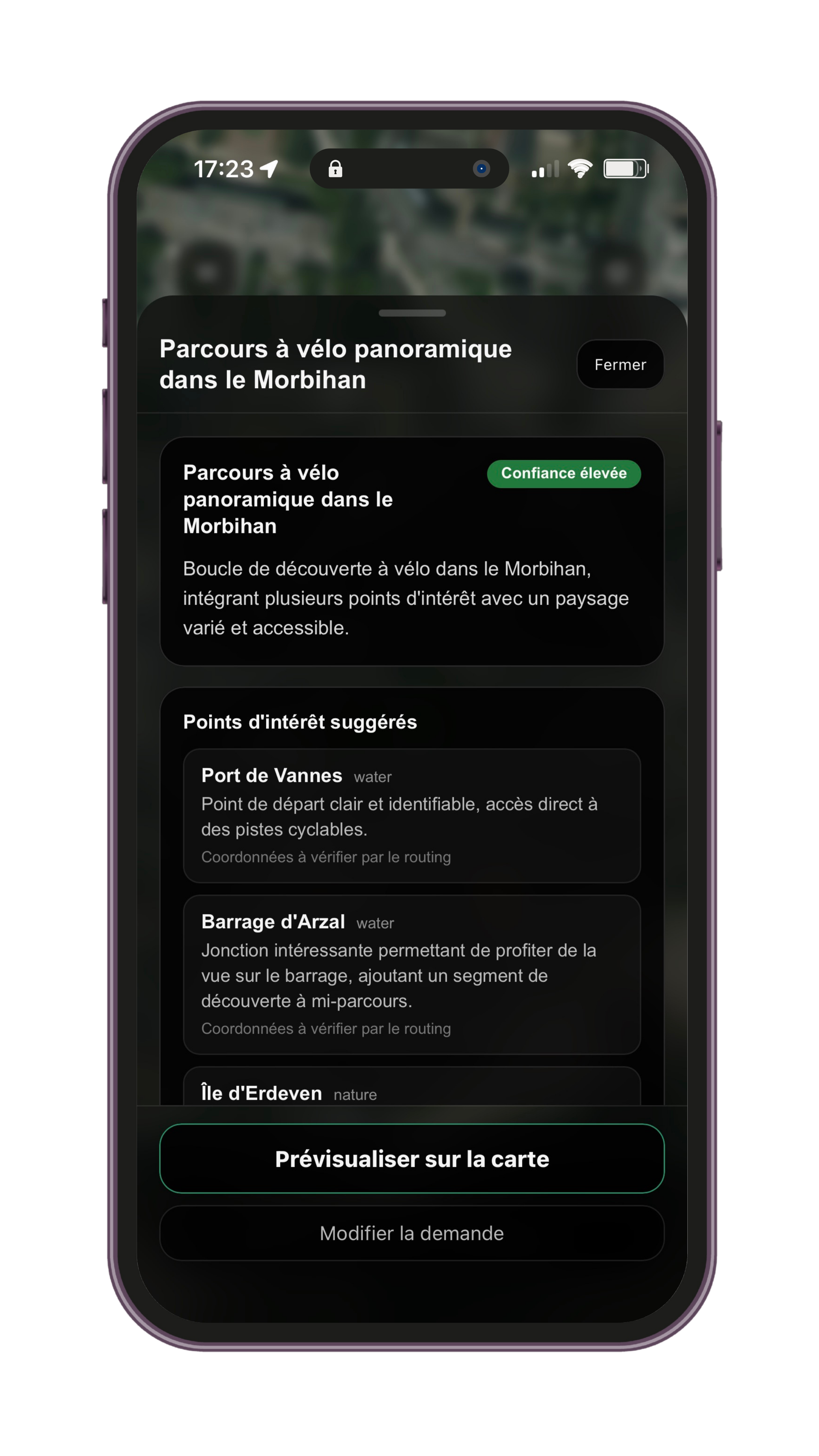 Générateur d'itinéraire Naterra